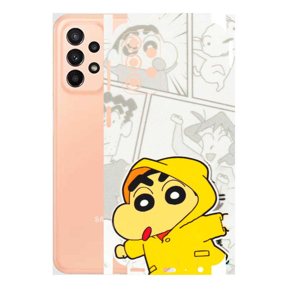 Samsung A/S Series Phone Skins (All Models) - Yellow Shinchan Comic - 3D Embossed Finish (L-246) Samsung Galaxy A23 (5G)