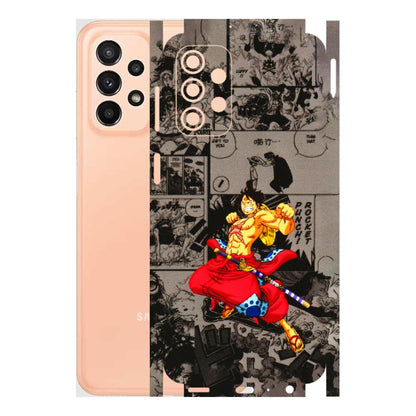 Samsung A/S Series Phone Skins (All Models) - One Piece Rocket Punch Manga - 3D Embossed Finish (L-25) Samsung Galaxy A23 (5G)