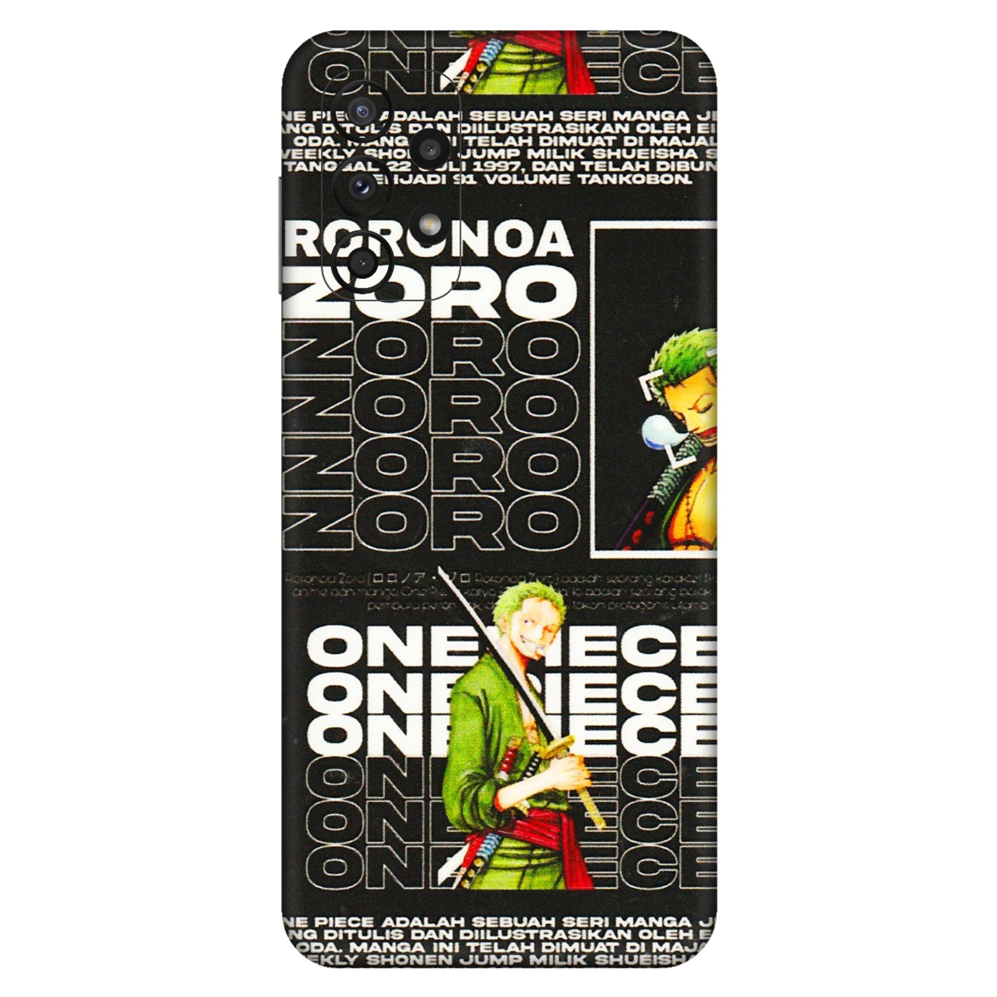 Samsung A/S Series Phone Skins (All Models) - One Piece Zoro - 3D Embossed Finish (L-250) Samsung Galaxy A23 (5G)