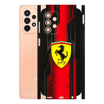 Samsung A/S Series Phone Skins (All Models) - Black Ferrari Logo - 3D Embossed Finish (L-253) Samsung Galaxy A23 (5G)