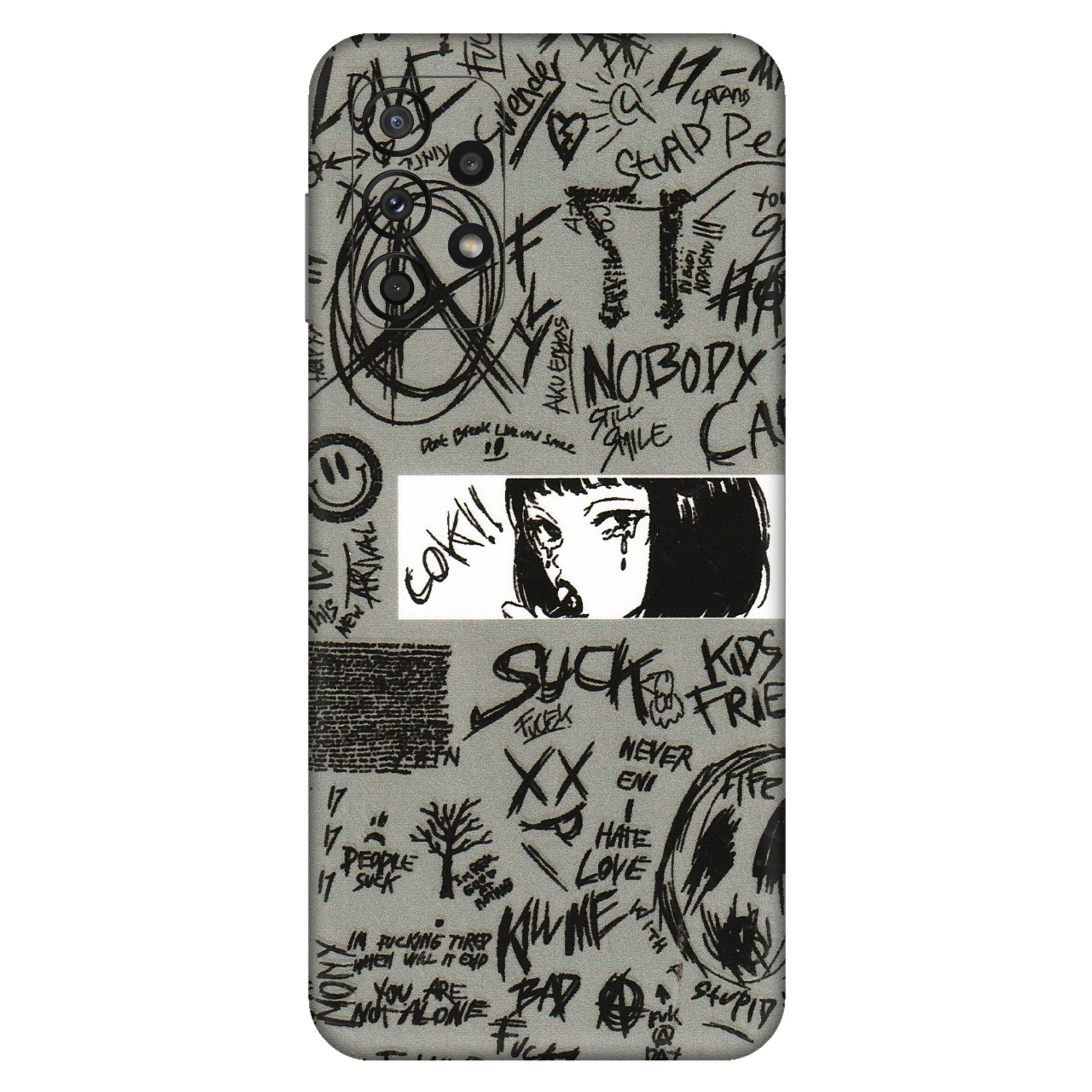 Samsung A/S Series Phone Skins (All Models) - Never Have Love Anime - 3D Embossed Finish (L-260) Samsung Galaxy A23 (5G)