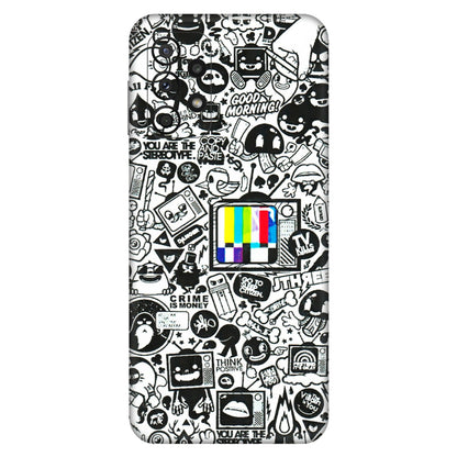 Samsung A/S Series Phone Skins (All Models) - Doodles Positive Art - 3D Embossed Finish (L-263) Samsung Galaxy A23 (5G)