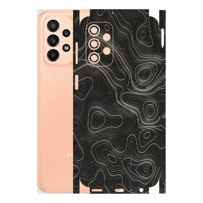 Samsung A/S Series Phone Skins (All Models) - Abstract White Line Map - 3D Embossed Finish (L-269) Samsung Galaxy A23 (5G)