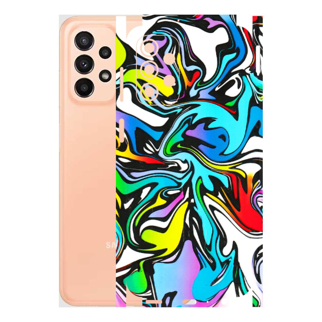 Samsung A/S Series Phone Skins (All Models) - Abstract Colour Paints - 3D Embossed Finish (L-271) Samsung Galaxy A23 (5G)