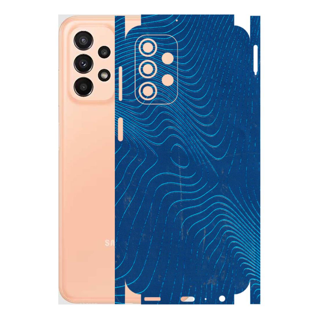 Samsung A/S Series Phone Skins (All Models) - Abstract Blue Line Map - 3D Embossed Finish (L-272) Samsung Galaxy A23 (5G)