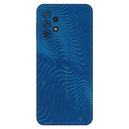 Samsung A/S Series Phone Skins (All Models) - Abstract Blue Line Map - 3D Embossed Finish (L-272) Samsung Galaxy A23 (5G)