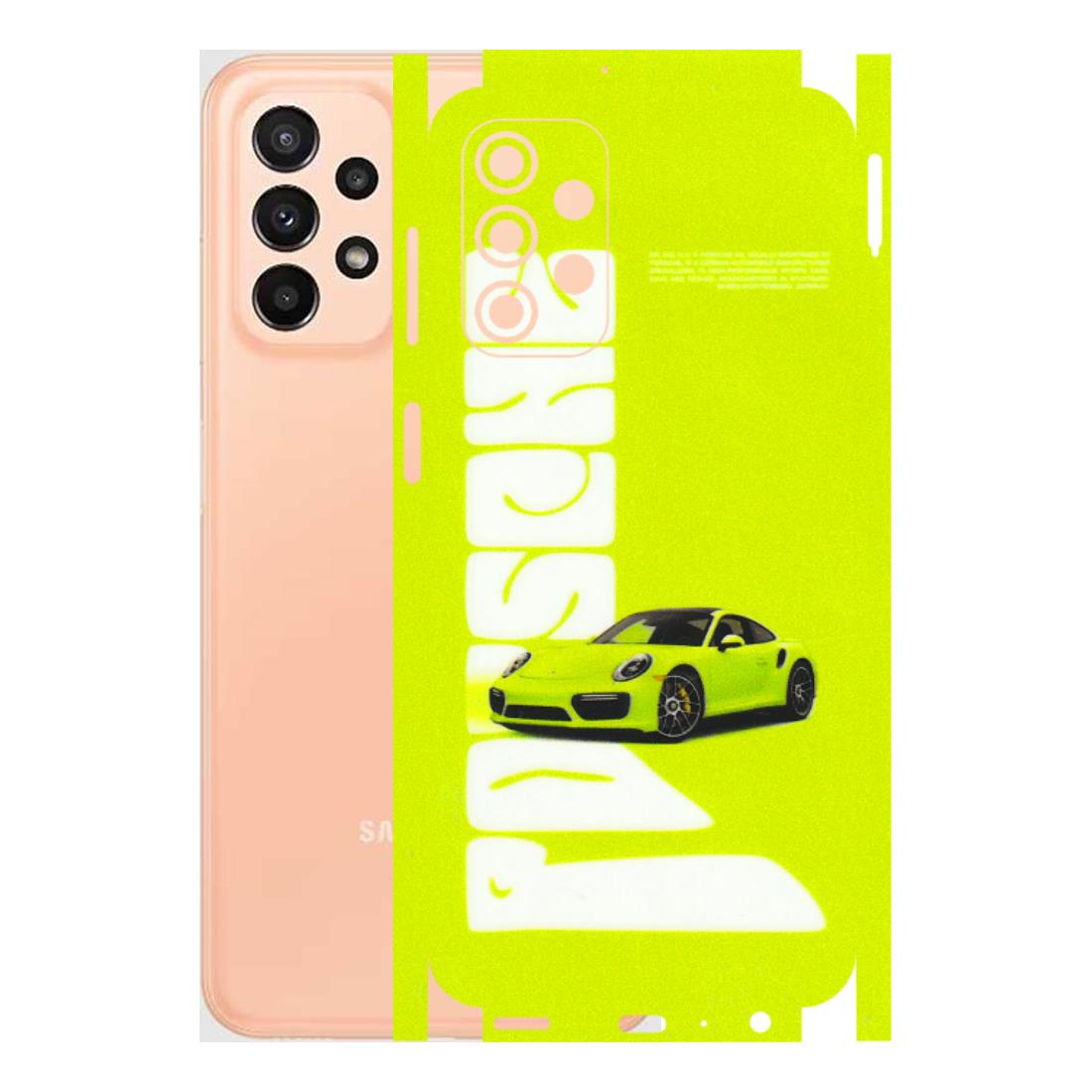 Samsung A/S Series Phone Skins (All Models) - Lime Green Porche - 3D Embossed Finish (L-30) Samsung Galaxy A23 (5G)