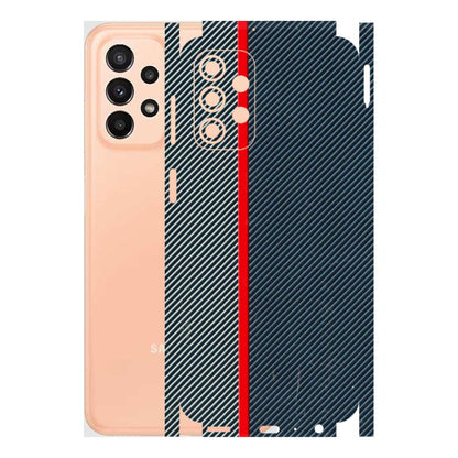 Samsung A/S Series Phone Skins (All Models) - Blue Sober Lines - 3D Embossed Finish (L-305) Samsung Galaxy A23 (5G)