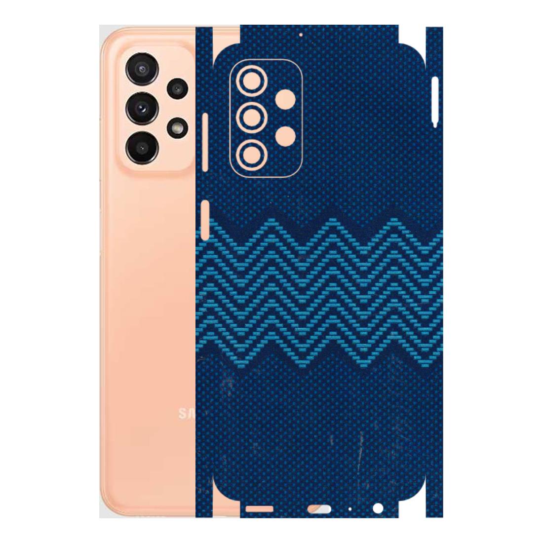 Samsung A/S Series Phone Skins (All Models) - Blue Sober Waves - 3D Embossed Finish (L-306) Samsung Galaxy A23 (5G)