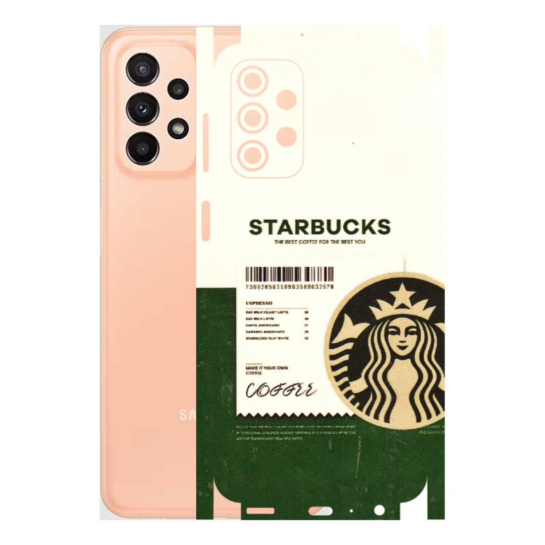 Samsung A/S Series Phone Skins (All Models) - Starbucks Barcode - 3D Embossed Finish (L-308) Samsung Galaxy A23 (5G)