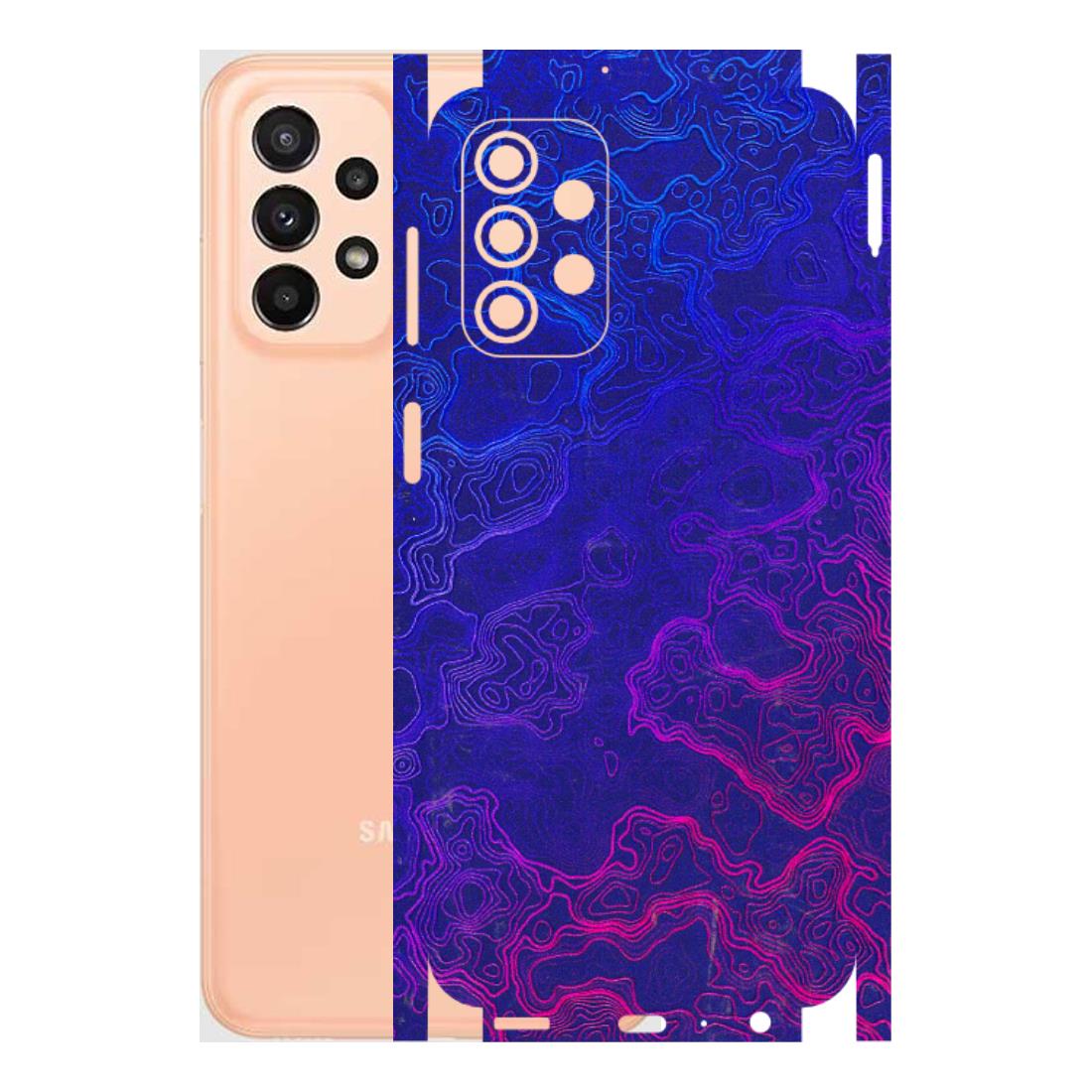 Samsung A/S Series Phone Skins (All Models) - Purple Ripples Swirl - 3D Embossed Finish (L-314) Samsung Galaxy A23 (5G)