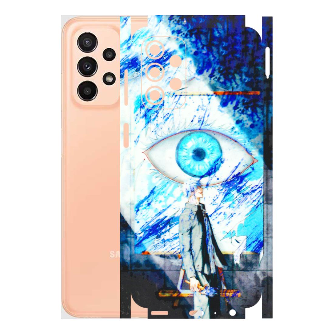 Samsung A/S Series Phone Skins (All Models) - Anime Sea Blue Eye - 3D Embossed Finish (L-318) Samsung Galaxy A23 (5G)