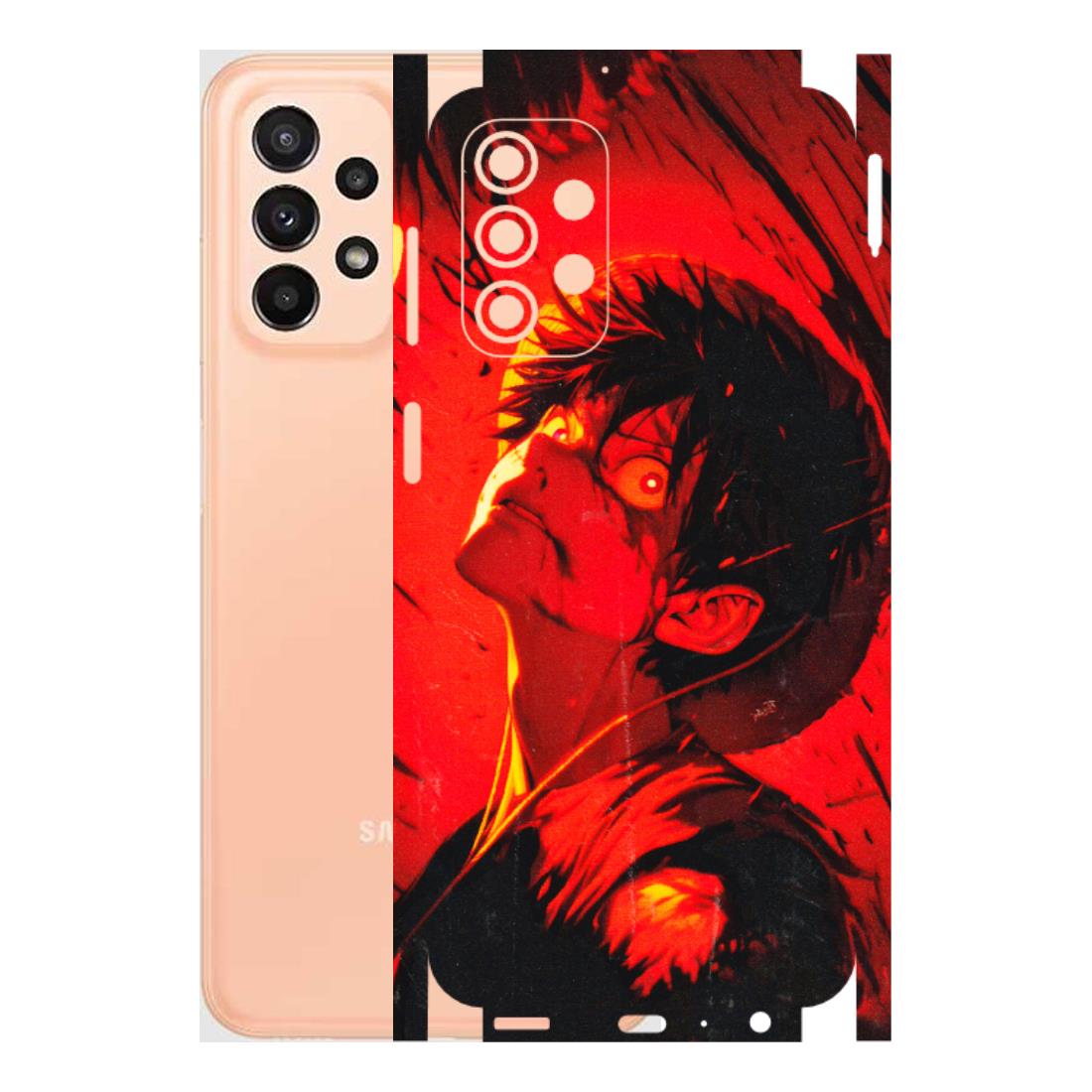 Samsung A/S Series Phone Skins (All Models) - D.Luffy Power Up One Piece Anime - 3D Embossed Finish (L-326) Samsung Galaxy A23 (5G)