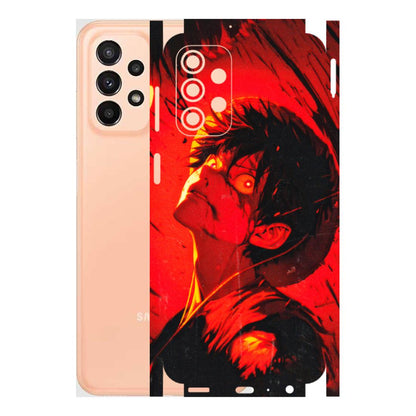 Samsung A/S Series Phone Skins (All Models) - D.Luffy Power Up One Piece Anime - 3D Embossed Finish (L-326) Samsung Galaxy A23 (5G)