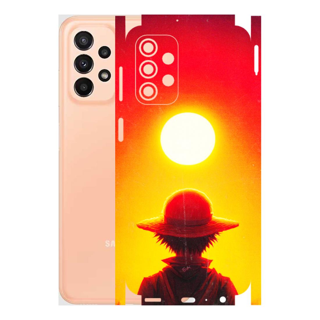 Samsung A/S Series Phone Skins (All Models) - Cool Sunset With Monkey D.Luffy Anime - 3D Embossed Finish (L-329) Samsung Galaxy A23 (5G)