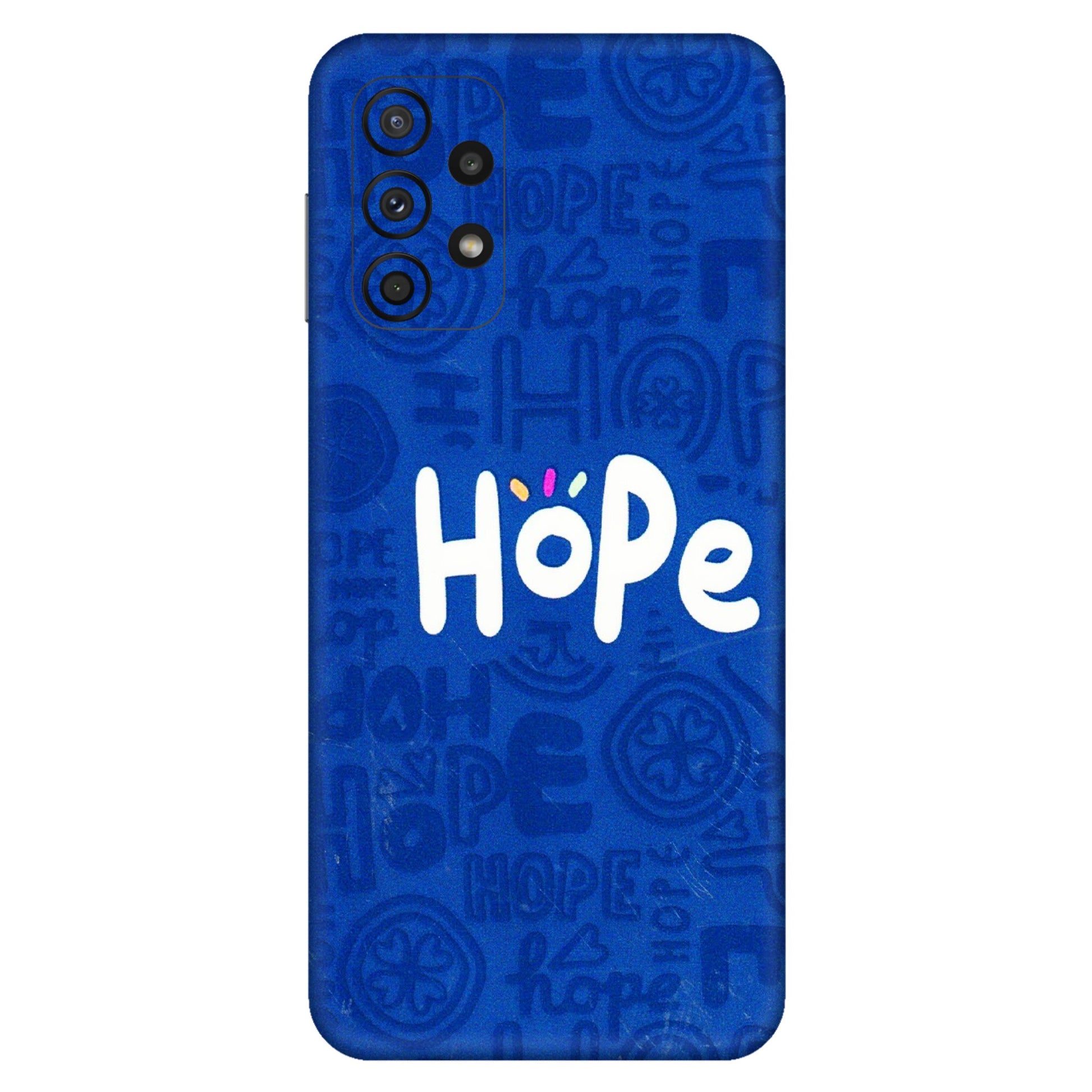 Samsung A/S Series Phone Skins (All Models) - Hope Doodles Blue - 3D Embossed Finish (L-43) Samsung Galaxy A23 (5G)