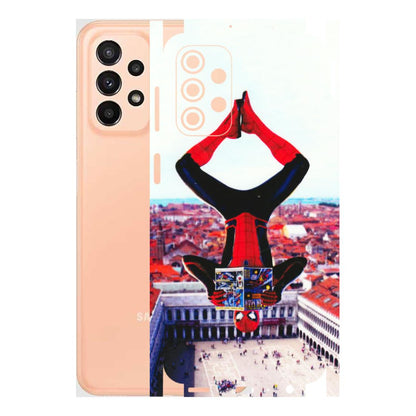 Samsung A/S Series Phone Skins (All Models) - Spiderman Hanging - 3D Embossed Finish (L-53) Samsung Galaxy A23 (5G)