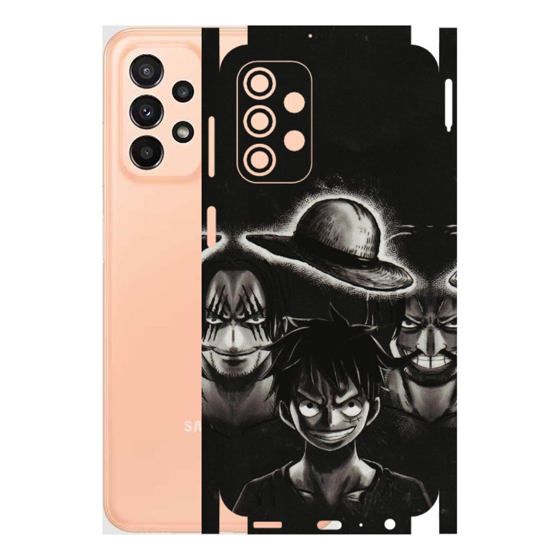 Samsung A/S Series Phone Skins (All Models) - Black Luffy Hat - 3D Embossed Finish (L-57) Samsung Galaxy A23 (5G)