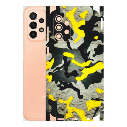 Samsung A/S Series Phone Skins (All Models) - Yellow Camouflage - 3D Embossed Finish (L-61) Samsung Galaxy A23 (5G)