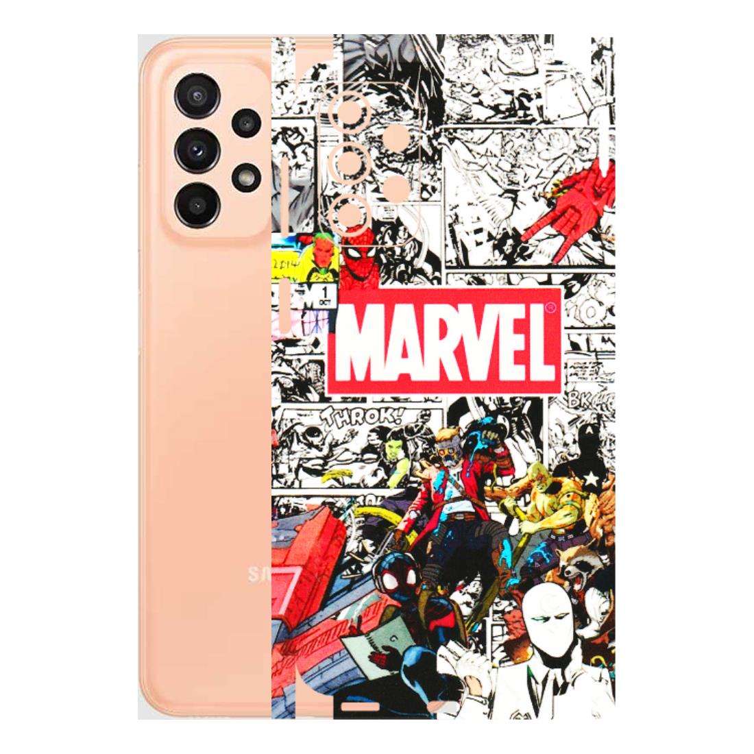 Samsung A/S Series Phone Skins (All Models) - Marvel Colorful Comic - 3D Embossed Finish (L-64) Samsung Galaxy A23 (5G)