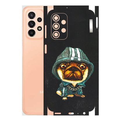 Samsung A/S Series Phone Skins (All Models) - Puppy N Hoodie - 3D Embossed Finish (L-90) Samsung Galaxy A23 (5G)