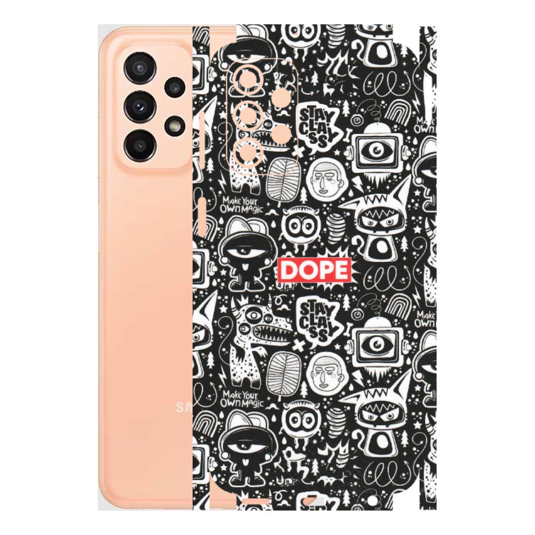 Samsung A/S Series Phone Skins (All Models) - Dope Stay Classy Black Doodles - Matte Finish (M-126) Samsung Galaxy A23 (5G)
