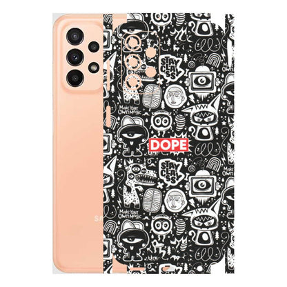 Samsung A/S Series Phone Skins (All Models) - Dope Stay Classy Black Doodles - Matte Finish (M-126) Samsung Galaxy A23 (5G)