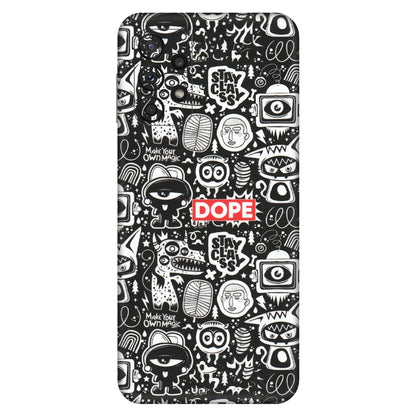 Samsung A/S Series Phone Skins (All Models) - Dope Stay Classy Black Doodles - Matte Finish (M-126) Samsung Galaxy A23 (5G)