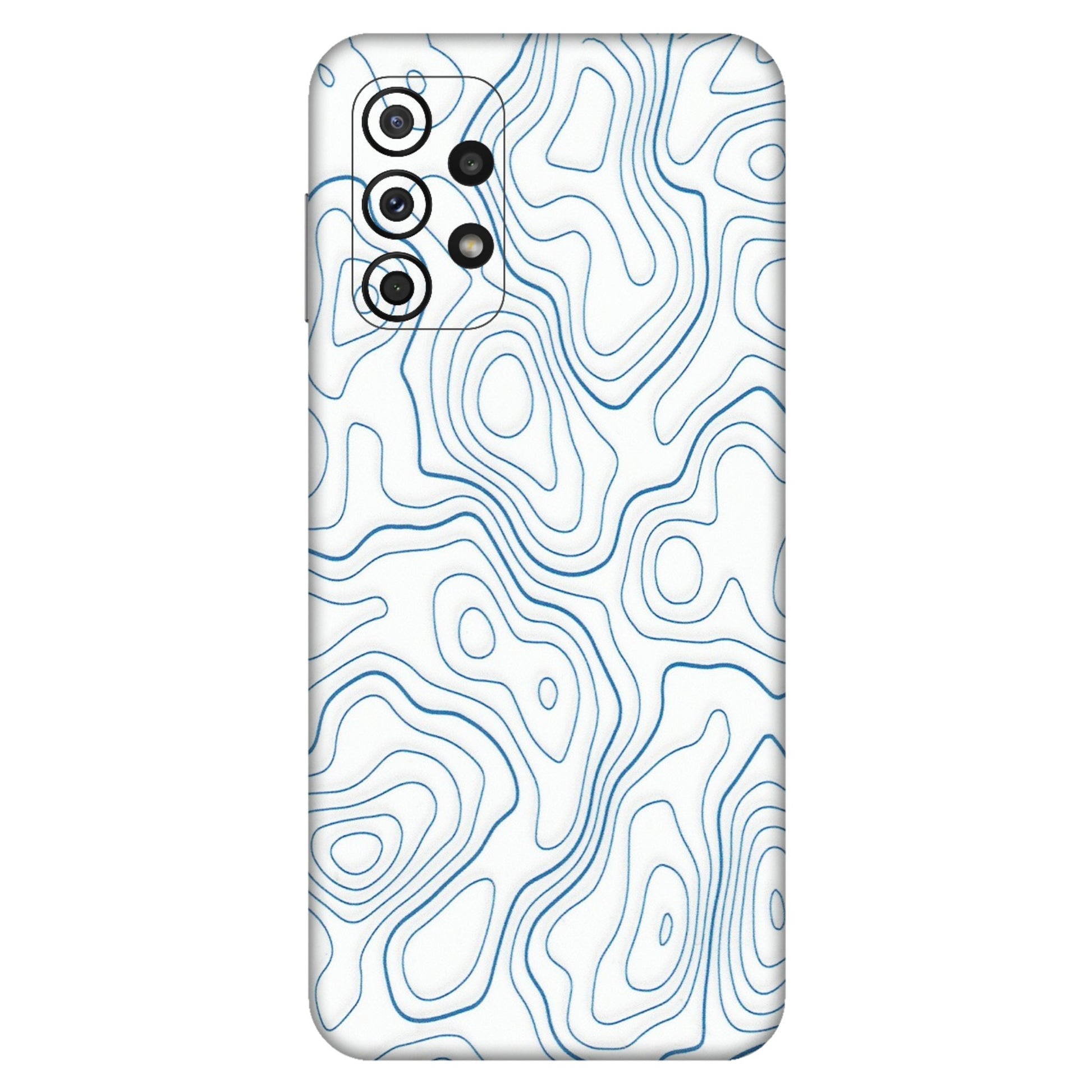 Samsung A/S Series Phone Skins (All Models) - Blue And White Swirls - Matte Finish (M-139) Samsung Galaxy A23 (5G)