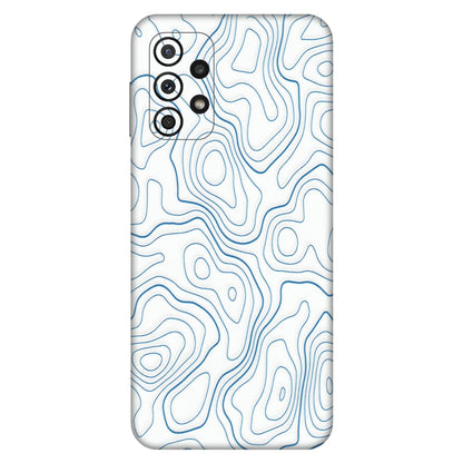 Samsung A/S Series Phone Skins (All Models) - Blue And White Swirls - Matte Finish (M-139) Samsung Galaxy A23 (5G)