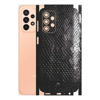 Samsung A/S Series Phone Skins (All Models) - Black Snack Leather - Matte Finish (M-147) Samsung Galaxy A23 (5G)
