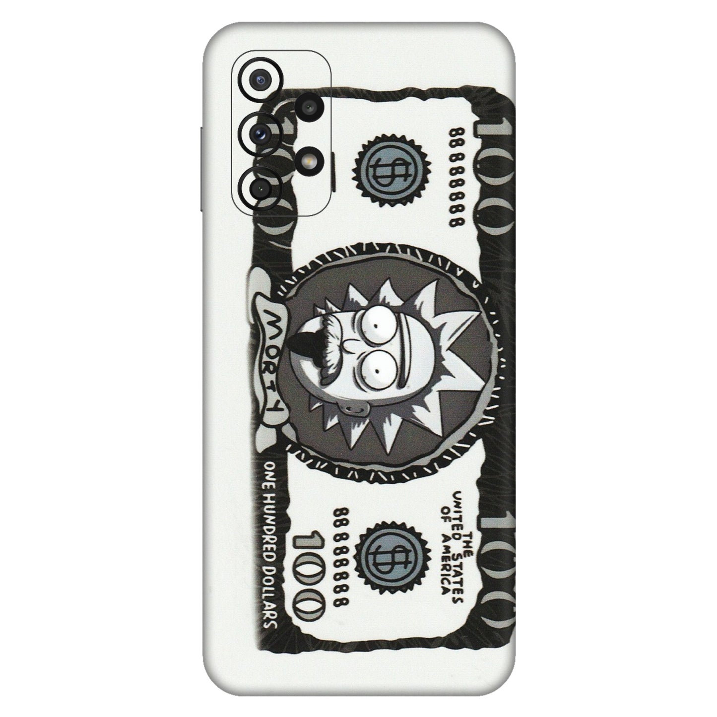 Samsung A/S Series Phone Skins (All Models) - Rick And Morty Hundred Dollar Anime - Matte Finish (M-161) Samsung Galaxy A23 (5G)