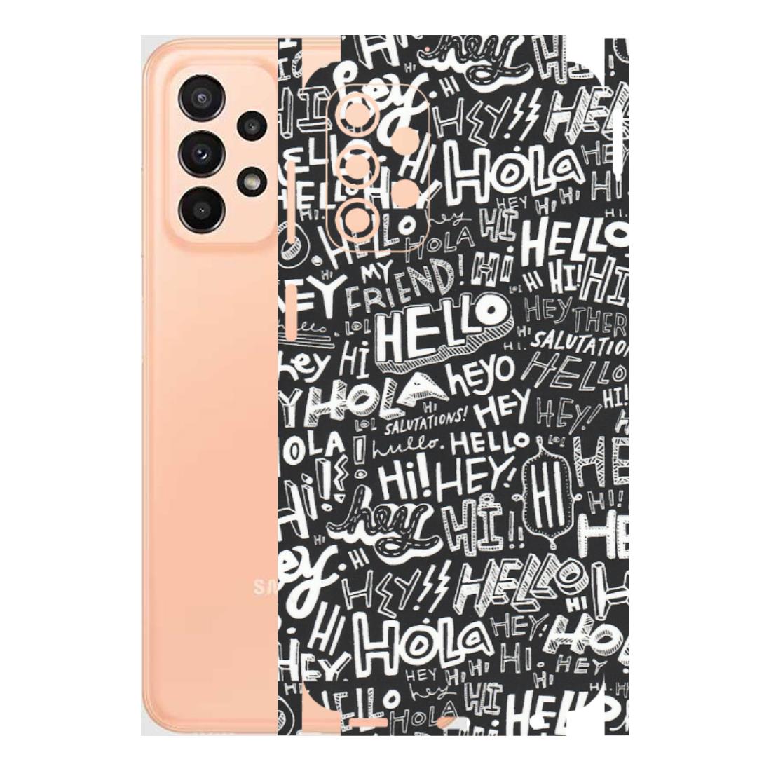 Samsung A/S Series Phone Skins (All Models) - Hi Hello Doodles - Matte Finish (M-25) Samsung Galaxy A23 (5G)