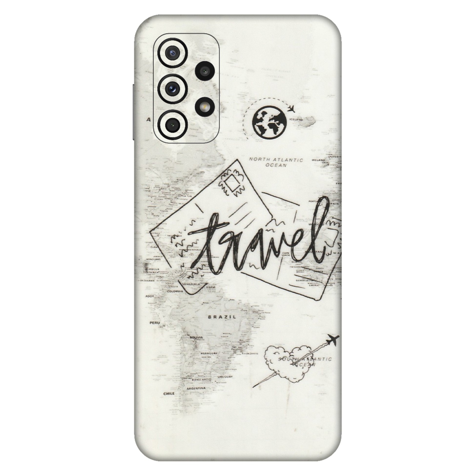 Samsung A/S Series Phone Skins (All Models) - Travel Ticket - Transparent Finish (T-06) Samsung Galaxy A23 (5G)