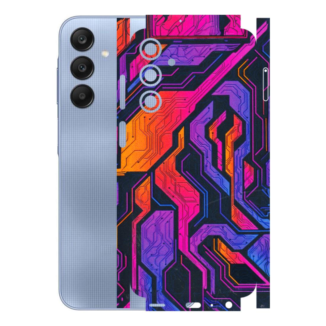Samsung A/S Series Phone Skins (All Models) - Tech Circuits Futuristic - 3D Embossed Finish (L-07) Samsung Galaxy A25 (5G)