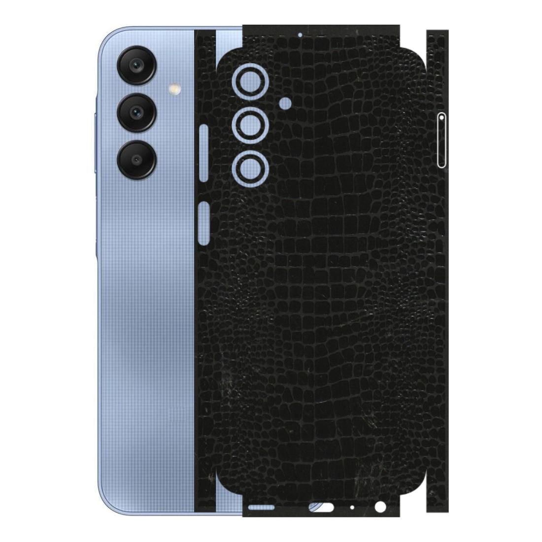 Samsung A/S Series Phone Skins (All Models) - Snake Leather Black - 3D Embossed Finish (L-107) Samsung Galaxy A25 (5G)