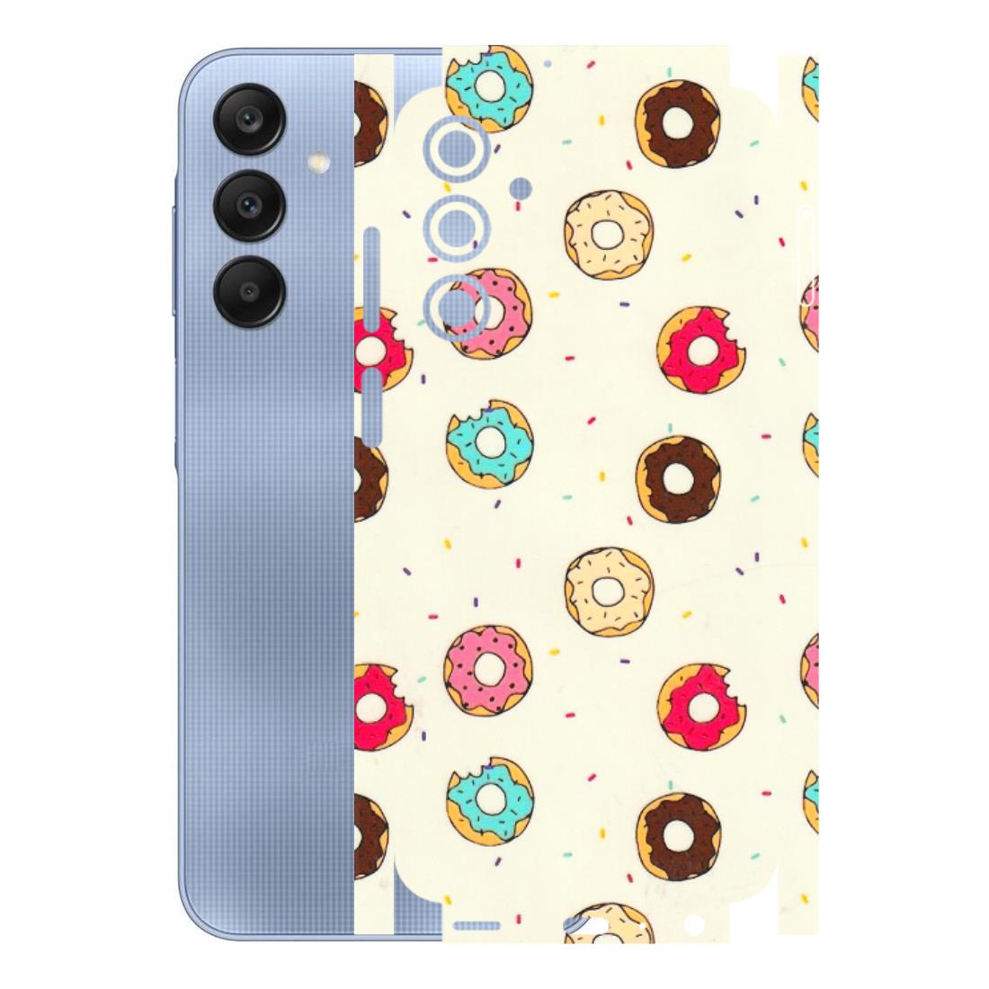 Samsung A/S Series Phone Skins (All Models) - Mini Donuts Doodle Art - 3D Embossed Finish (L-122) Samsung Galaxy A25 (5G)