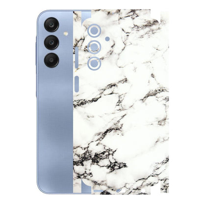 Samsung A/S Series Phone Skins (All Models) - Black and White Marble Texture - 3D Embossed Finish (L-124) Samsung Galaxy A25 (5G)