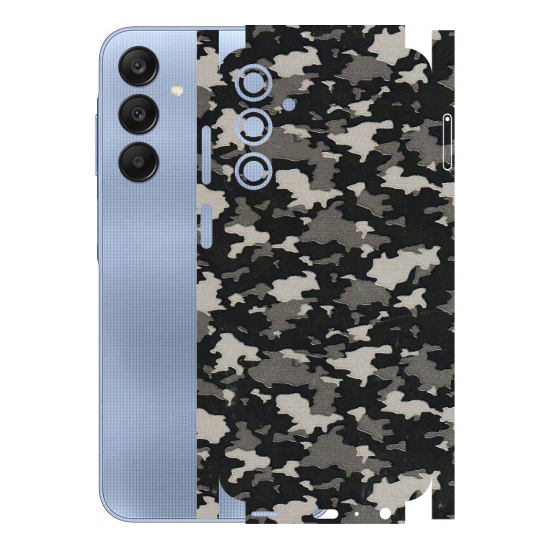 Samsung A/S Series Phone Skins (All Models) - Black/Grey Camoflaunge - 3D Embossed Finish (L-142) Samsung Galaxy A25 (5G)