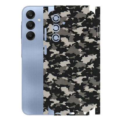 Samsung A/S Series Phone Skins (All Models) - Black/Grey Camoflaunge - 3D Embossed Finish (L-142) Samsung Galaxy A25 (5G)