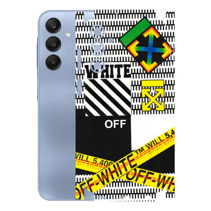 Samsung A/S Series Phone Skins (All Models) - White Off Abstract - 3D Embossed Finish (L-172) Samsung Galaxy A25 (5G)