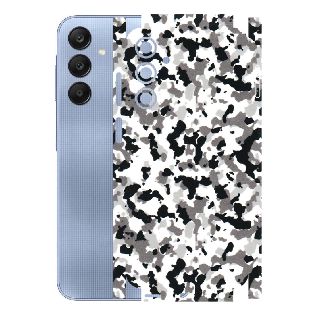 Samsung A/S Series Phone Skins (All Models) - White Black Camouflage - 3D Embossed Finish (L-18) Samsung Galaxy A25 (5G)