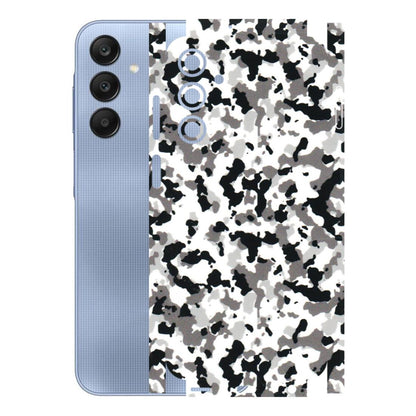 Samsung A/S Series Phone Skins (All Models) - White Black Camouflage - 3D Embossed Finish (L-18) Samsung Galaxy A25 (5G)