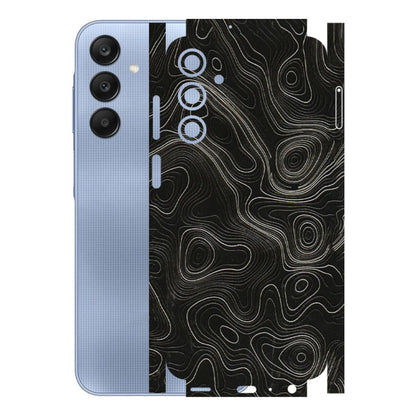 Samsung A/S Series Phone Skins (All Models) - Black Swirl - 3D Embossed Finish (L-196) Samsung Galaxy A25 (5G)