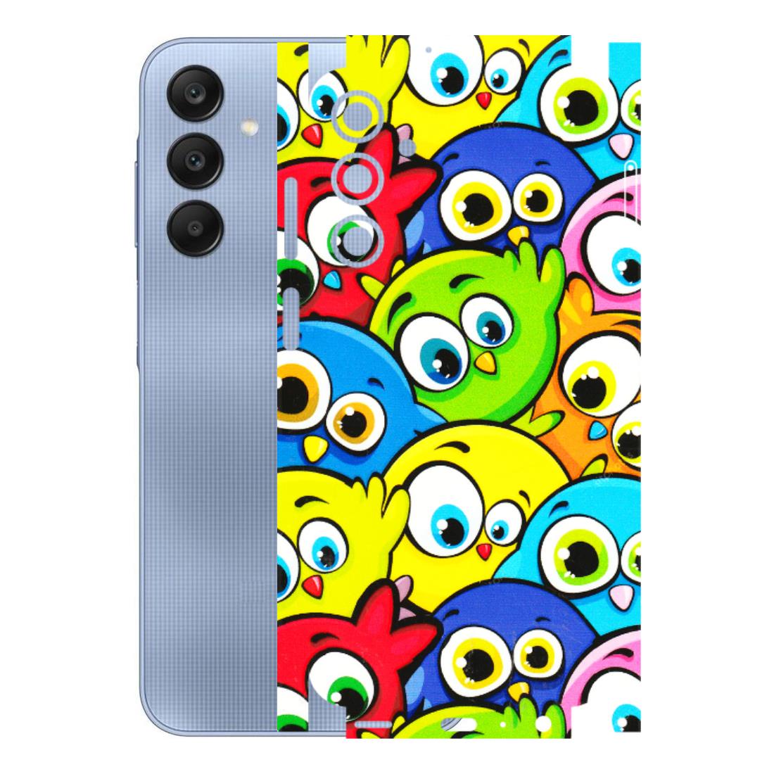 Samsung A/S Series Phone Skins (All Models) - Cute Fluffy Birds - 3D Embossed Finish (L-213) Samsung Galaxy A25 (5G)