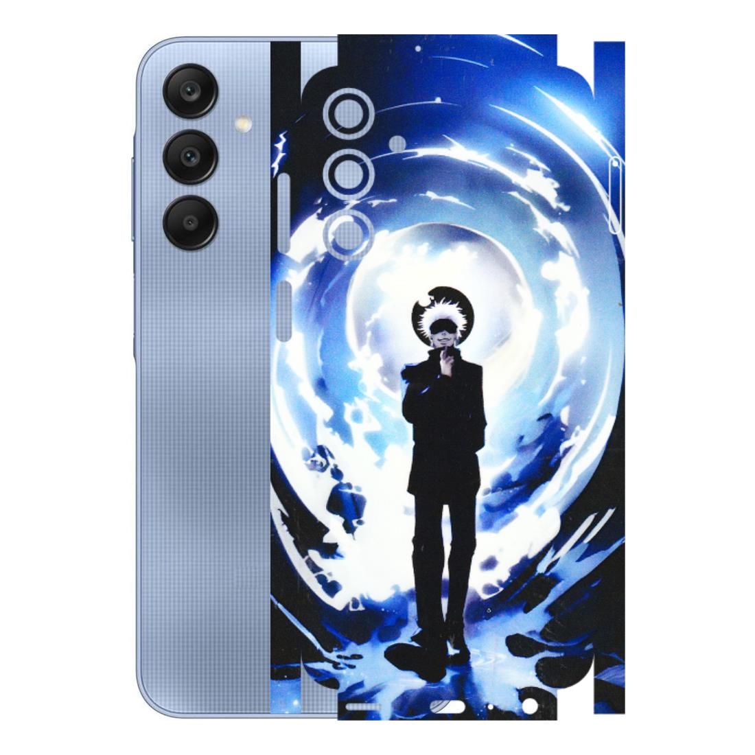 Samsung A/S Series Phone Skins (All Models) - Satoru Gojo Dark Blue - 3D Embossed Finish (L-235) Samsung Galaxy A25 (5G)
