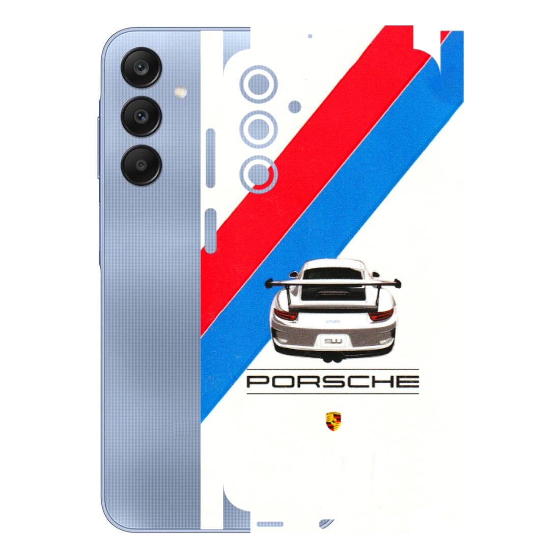 Samsung A/S Series Phone Skins (All Models) - Porche Car Sober Logo - 3D Embossed Finish (L-248) Samsung Galaxy A25 (5G)