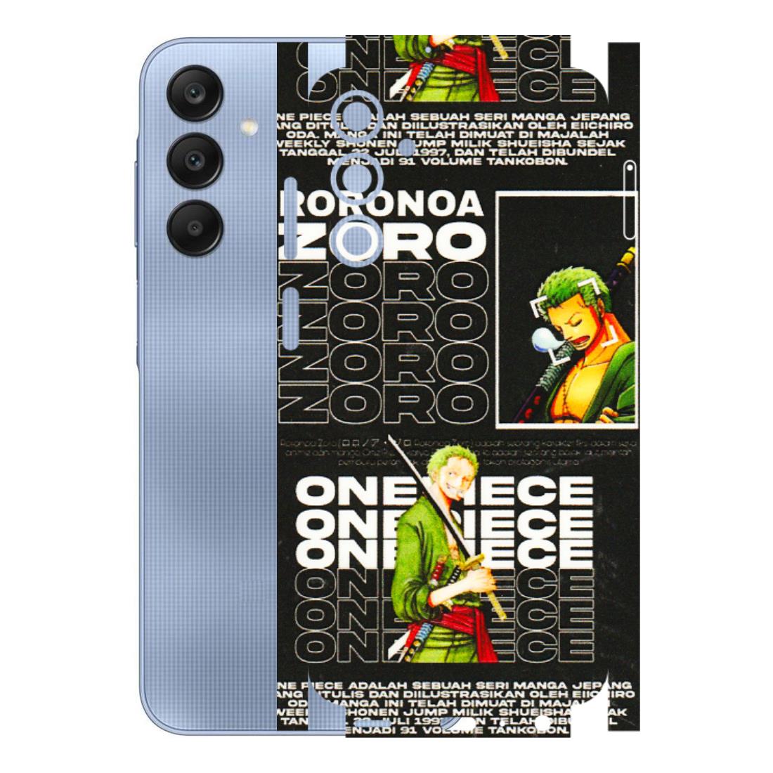 Samsung A/S Series Phone Skins (All Models) - One Piece Zoro - 3D Embossed Finish (L-250) Samsung Galaxy A25 (5G)