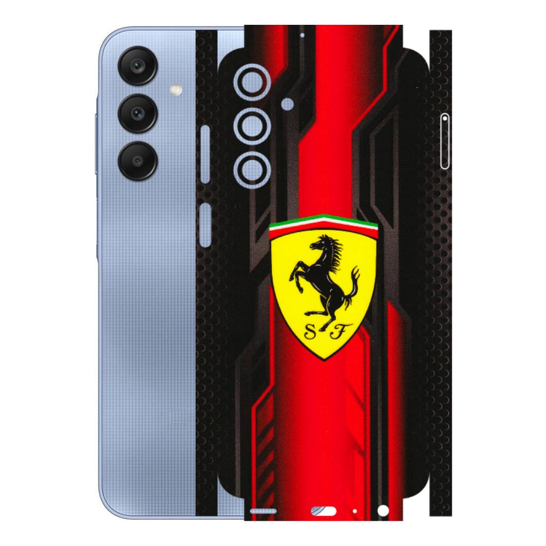Samsung A/S Series Phone Skins (All Models) - Black Ferrari Logo - 3D Embossed Finish (L-253) Samsung Galaxy A25 (5G)