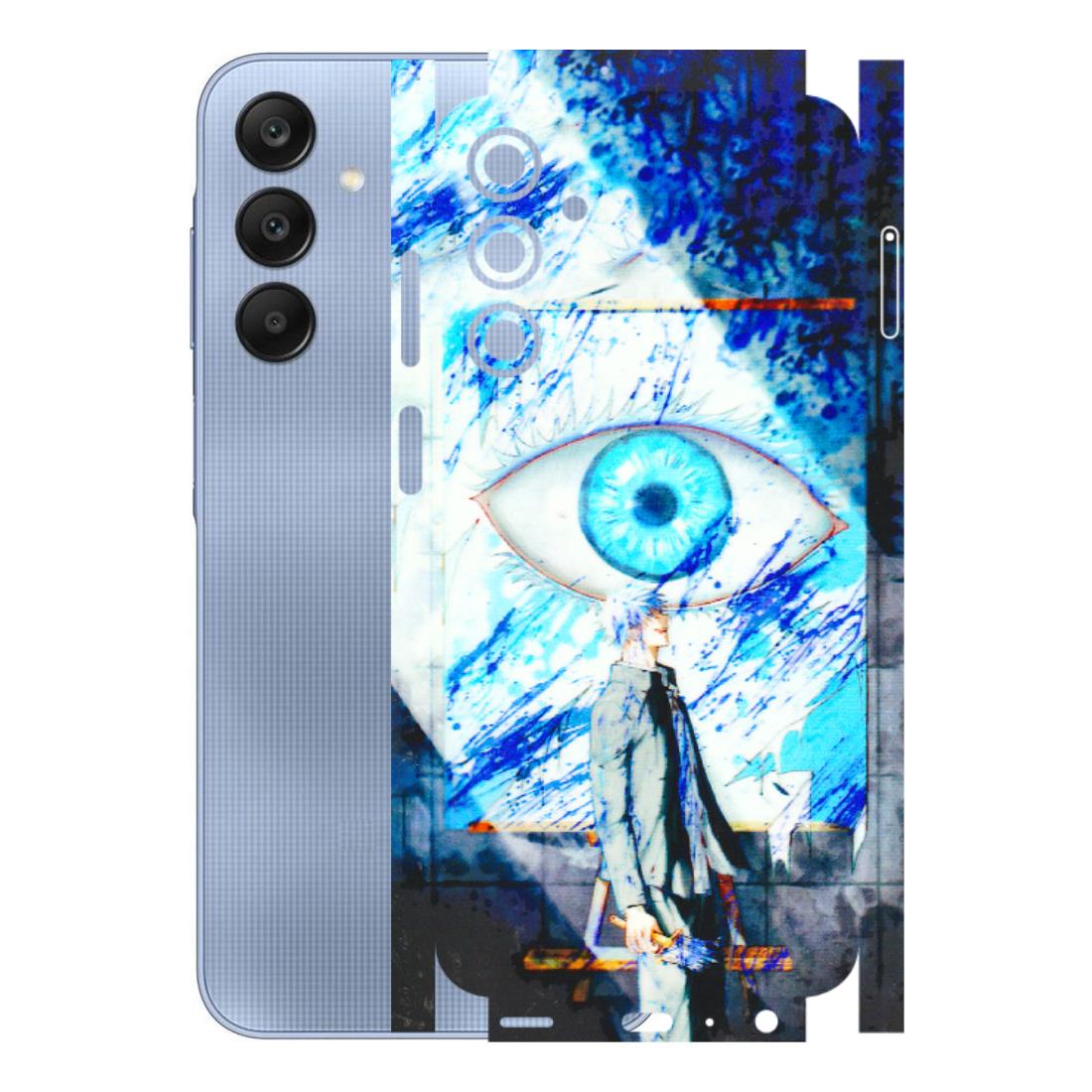 Samsung A/S Series Phone Skins (All Models) - Anime Sea Blue Eye - 3D Embossed Finish (L-318) Samsung Galaxy A25 (5G)